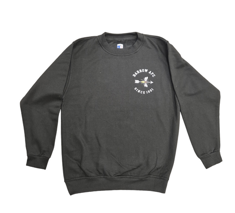 Adult Barrow AFC  Crew Sweat - Charcoal